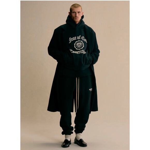 (M)‎ $160 NWT 2024 Fear of God Essentials Vintage Shrunken Hoodie - Picture 1 of 5